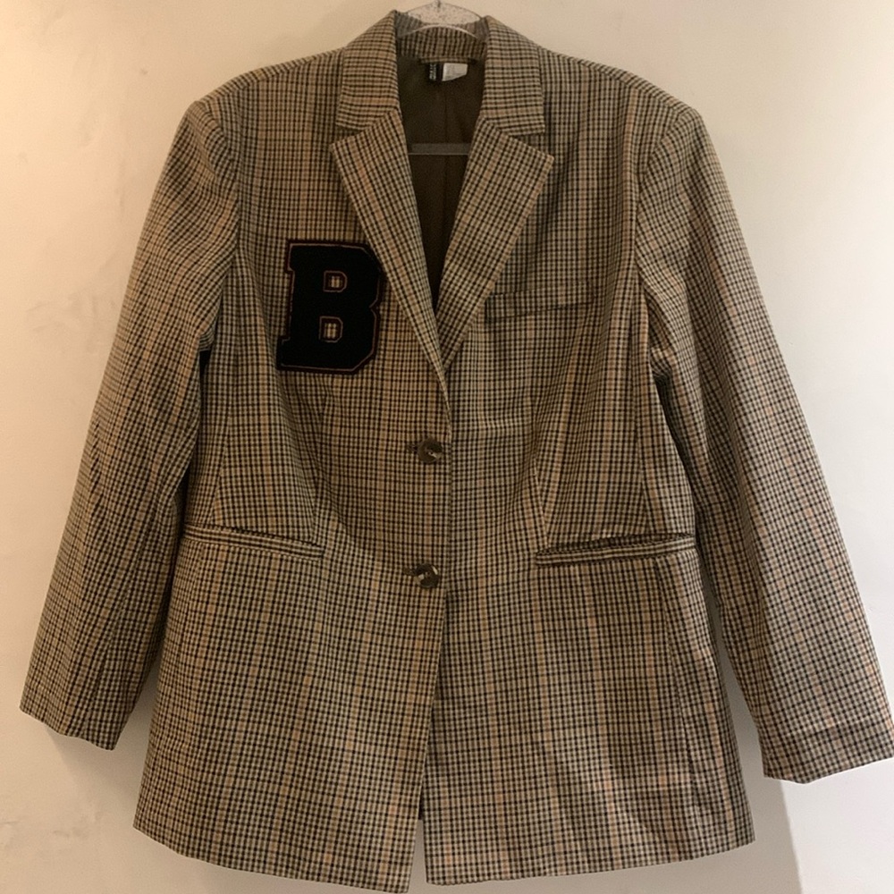 H & M plaid blazer